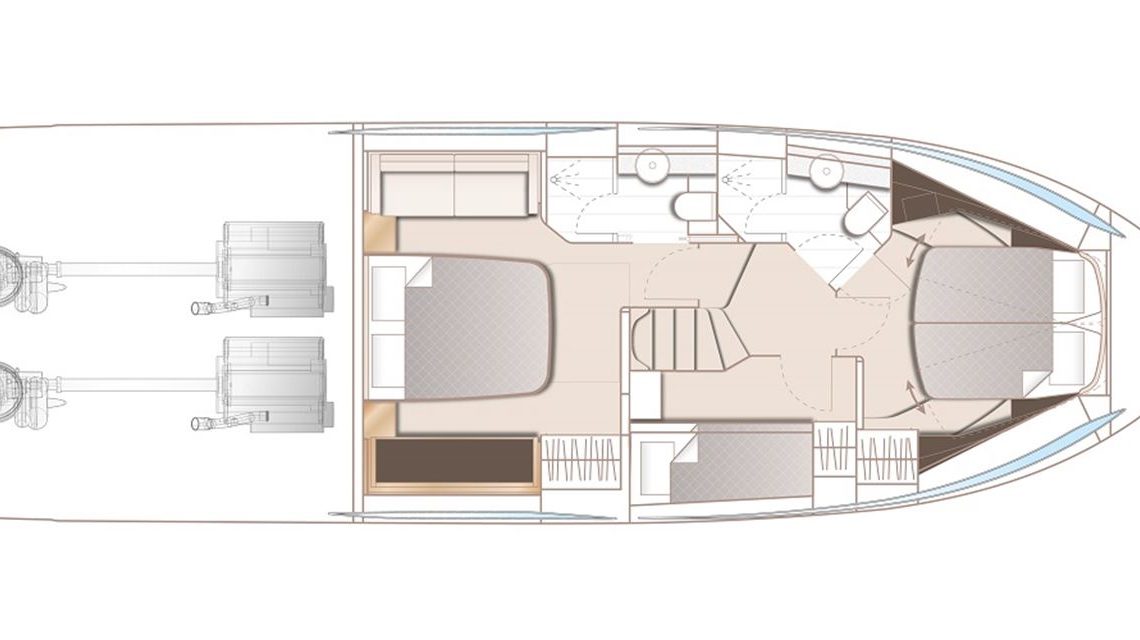PRINCESS F50 f50 lower deck